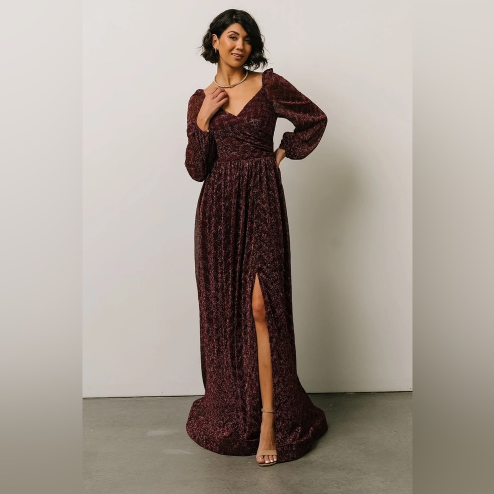 Baltic Born Erendale Shimmer Maxi Gown | Midnight Rose | Large